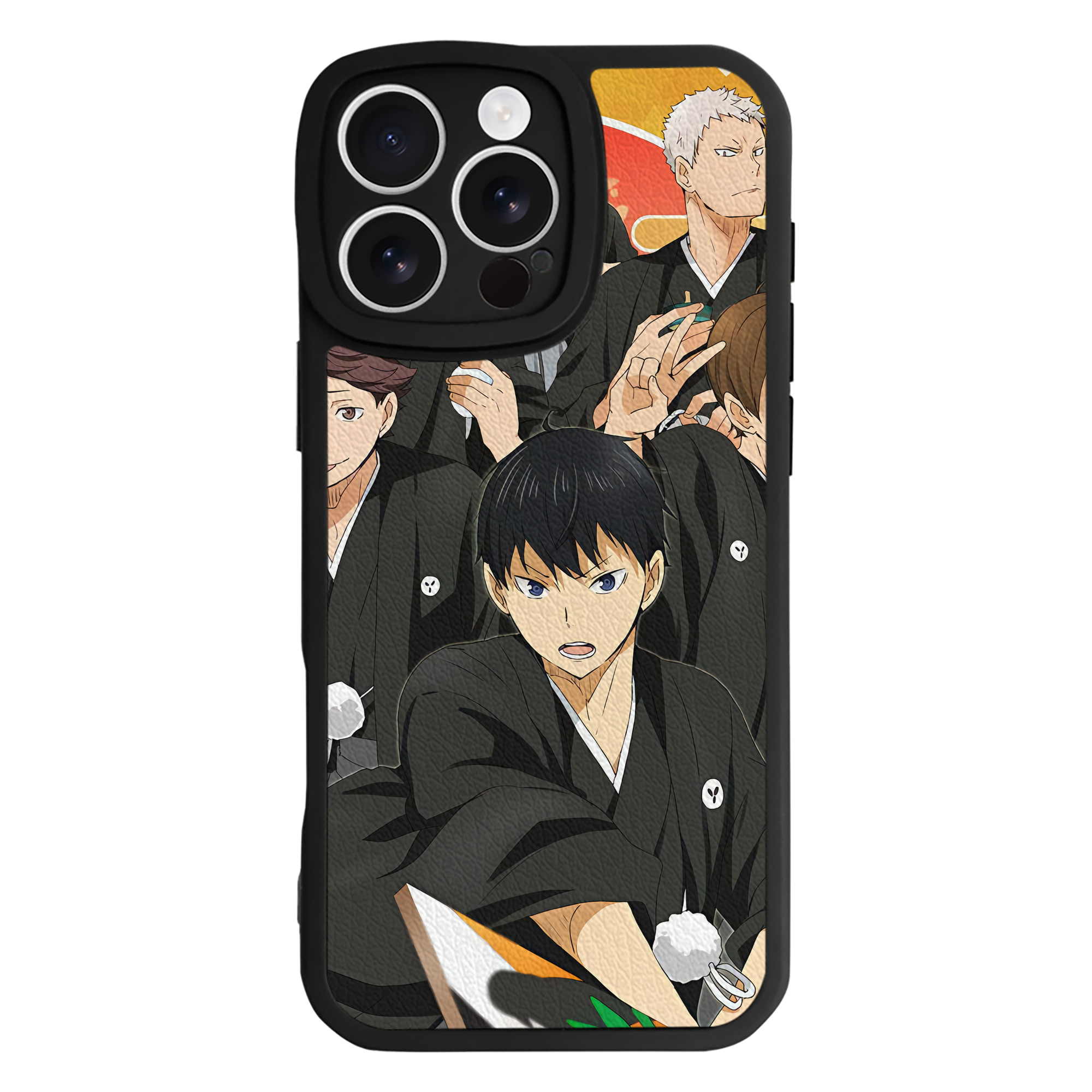 （画像用） ハイキュー!! Haikyu!! 【iPhone 16シリーズ対応】シリコンスマホケース（レザー調） 材質：シリコン